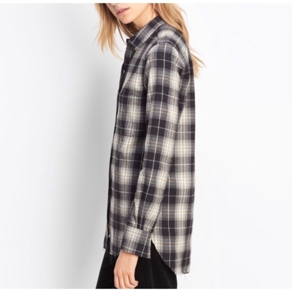 Vince Plaid-Button Down Blouse Small - Picture 2 of 4